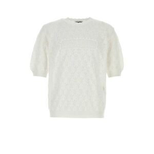 Magliano Men White Crochet Sweater